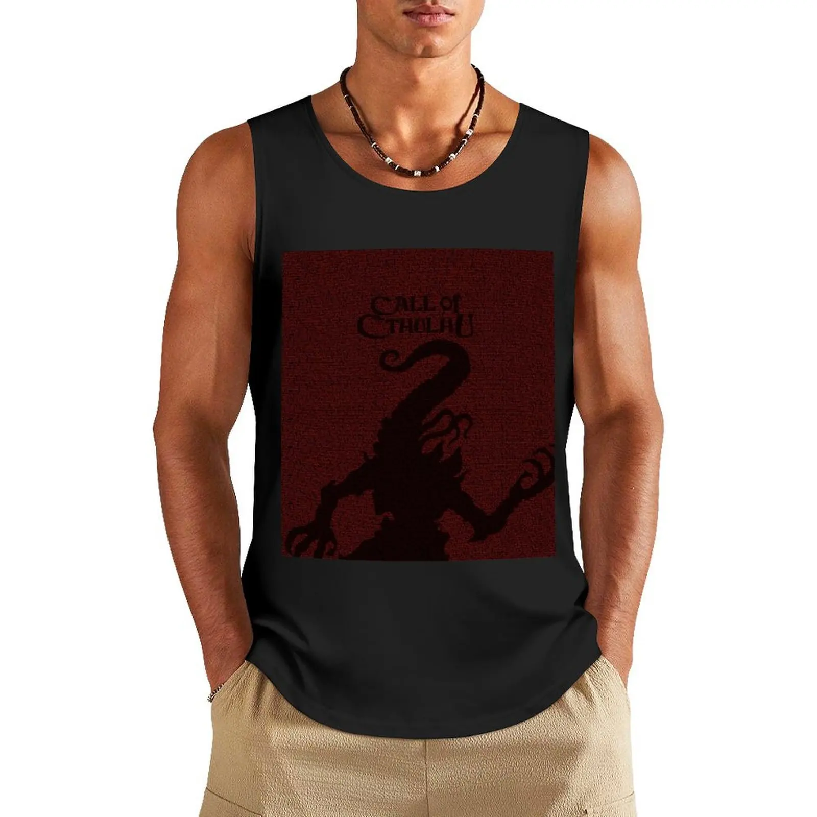 

The Horror Between The Lines - Nyarlathotep Tank Top cotton t-shirts man Gym man