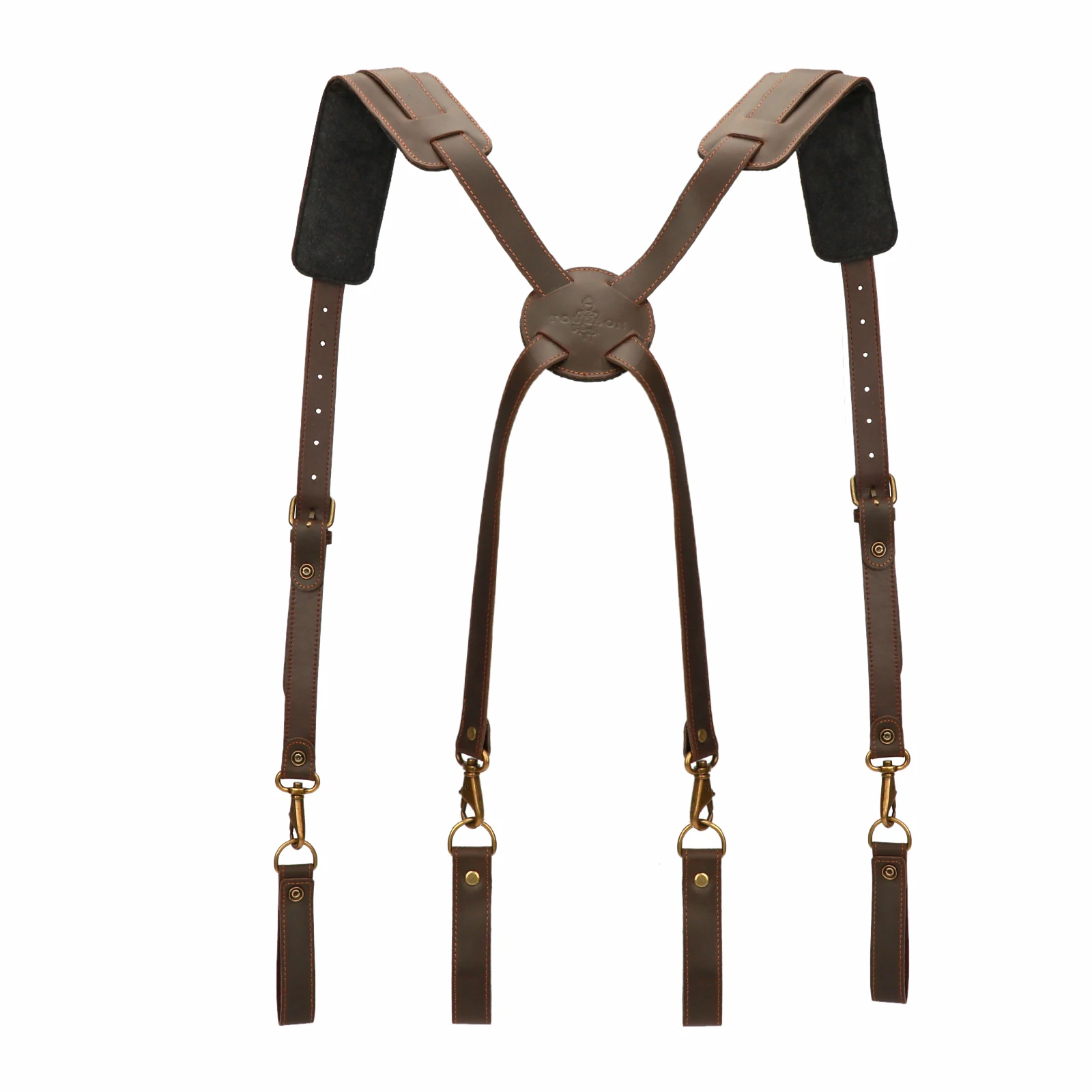 Imagem -04 - Tourbon-cinto de Ferramentas de Couro com Suspensórios Ajustáveis Combo Ferramenta do Eletricista Avental Bolsa Acolchoado Bolsos Destacáveis Heavy Duty