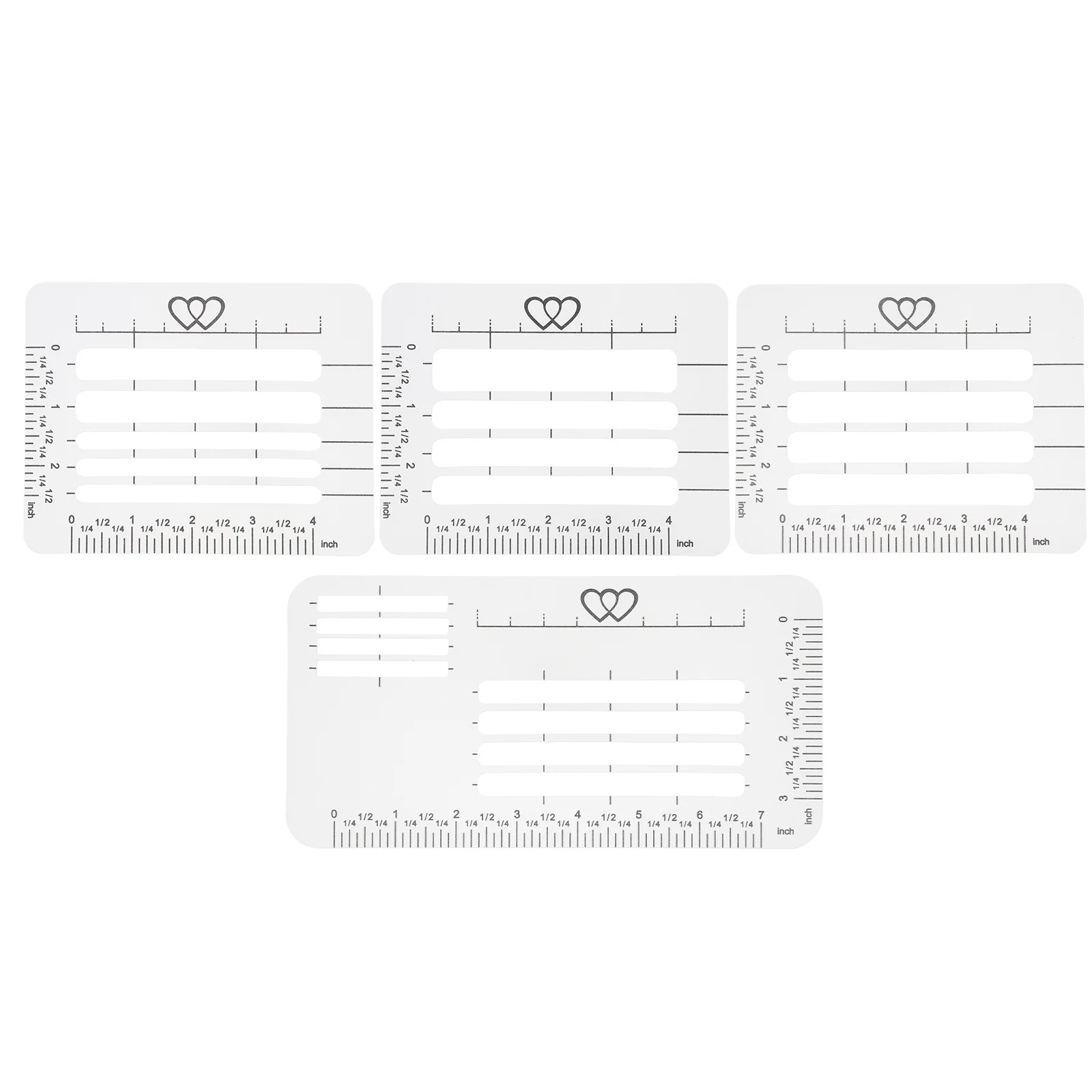 4pcs Greeting Card Templates Plastic Addressing Guide Stencil For Envelop Making Diy Lettering Hollow Out Template Drawing Tool