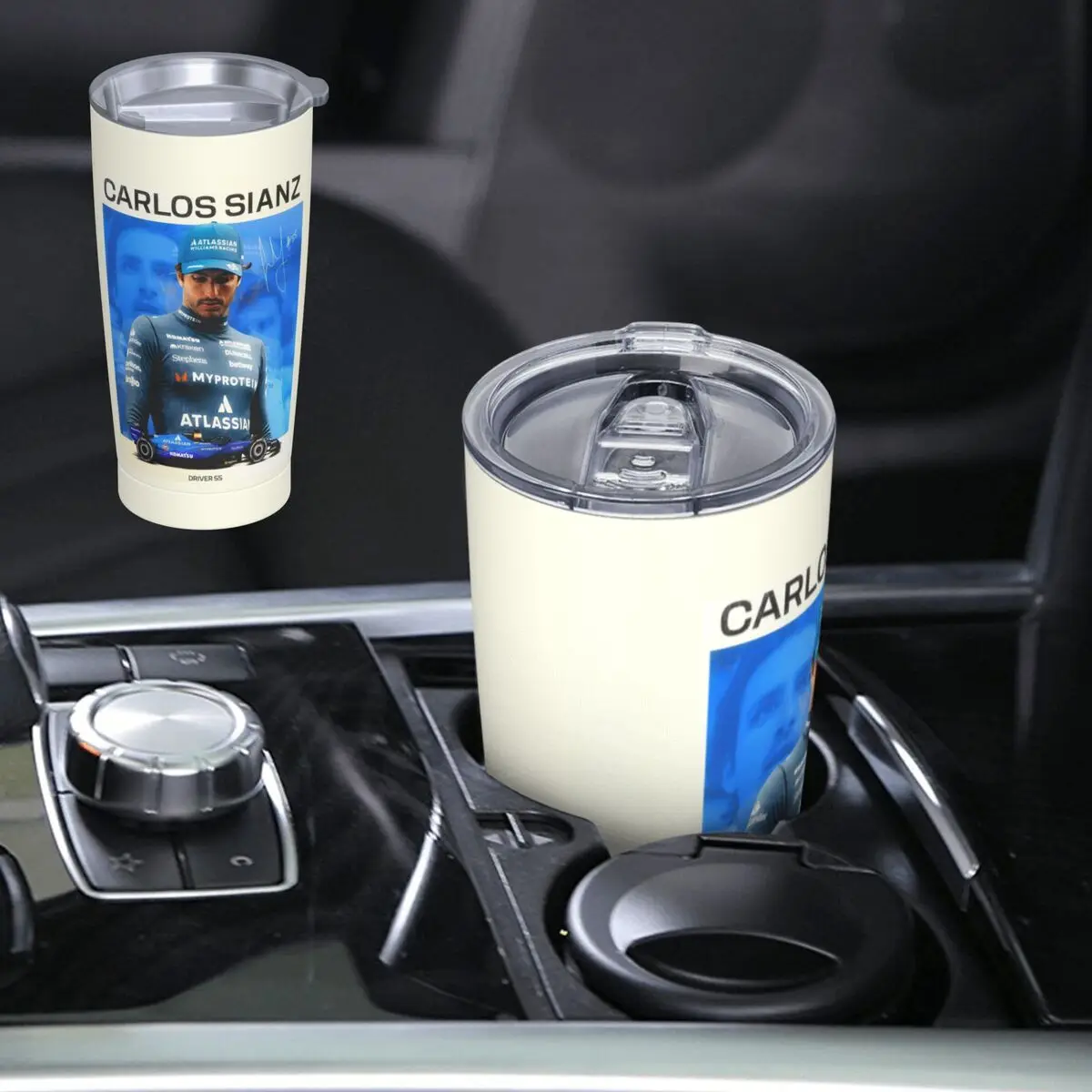 Carlos Sainz Eras Tour 2025 Stainless Steel Tumbler Vacuum Insulated Mug Thermal Cold Bottle Straw With Lid 20oz