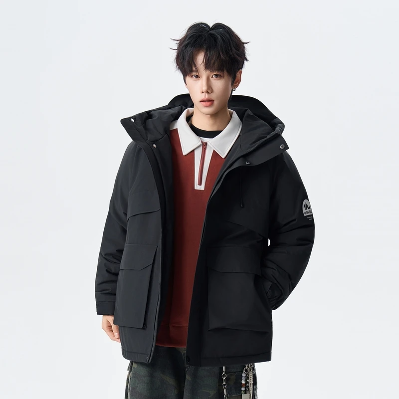 

Ретро-куртка в американском рабочем стиле, мужская зимняя трендовая куртка INS College Sle High Street, свободная прямая повседневная мужская куртка