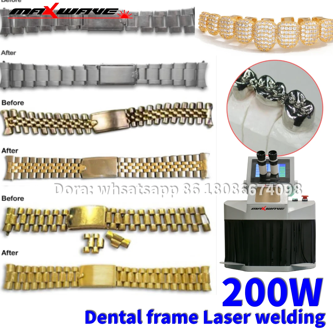 

200W Desktop Jewelry repairing Laser Welding Eyeglasses Frame/Dental Soldering Laser Welder For Silver Gold YAG Spot