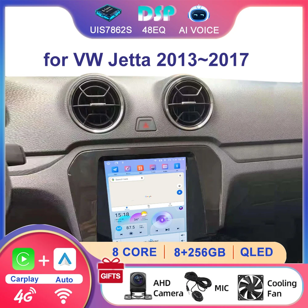 8 Core 4G Lte Android Car Multimedia Carplay Player Navigation GPS Radio Stereo Touch Screen for Volkswagen Jetta 2013~2017