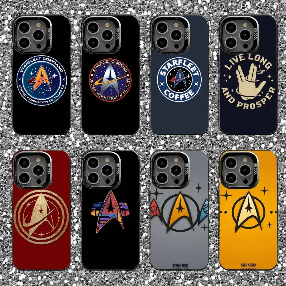 

S-Star Trek Ships Logo Phone Case For iPhone 16,15,14,13,12,11,Pro,XS,Max,Plus,Mini,SE Black Candy Matte Shockproof Cover