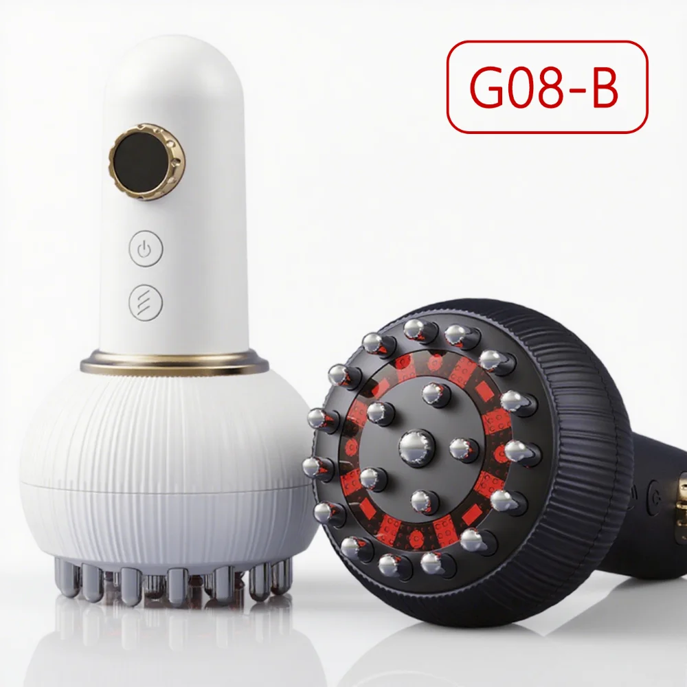 

Wireless Smart Vibrating Meridian Brush G08-B Home Body Gua Sha Massager Microcurrent Red Light Hot Compress