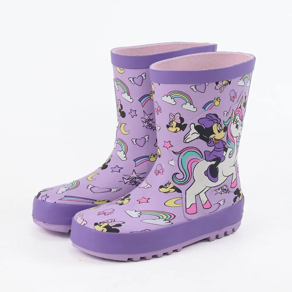 New Disney cartoon kids Minnie Mickey Mouse stivali da pioggia stivali da pioggia per studenti scarpe antiscivolo alla moda per bambini