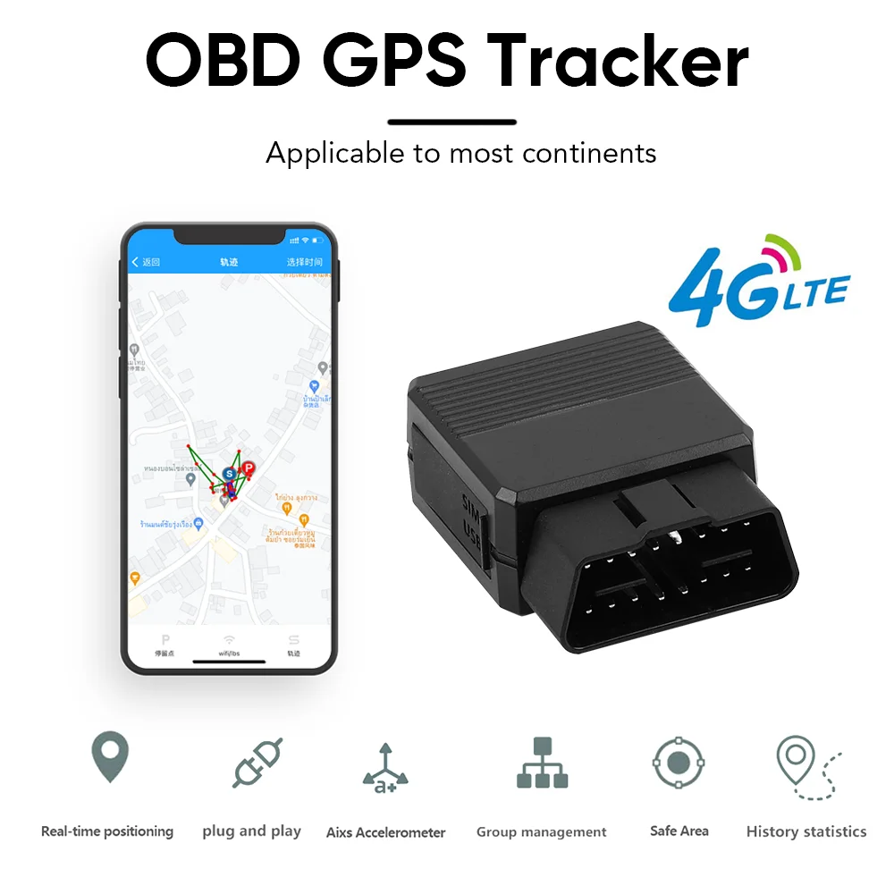 

Mini OBD GPS Tracker Automotive OBD2 Tracker GPS Locator Vehicle Tracker Tracking Device Car Alarm Real Time Free Lifetime App