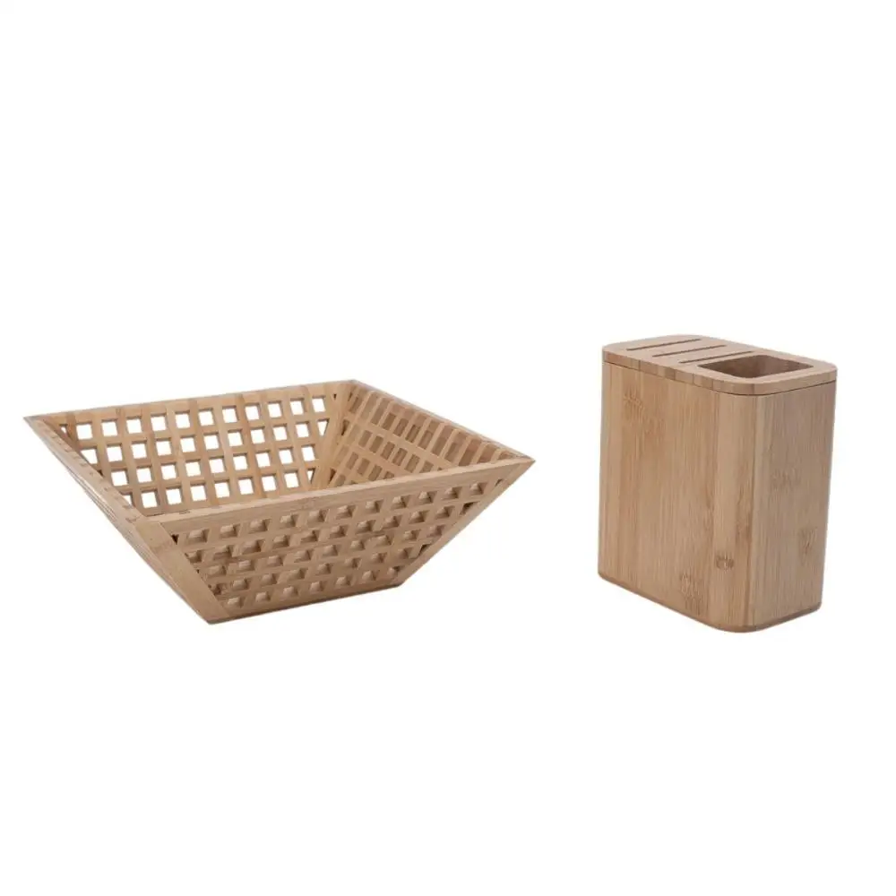 Bamboo Knives-Oikos Kit with Empty Fruit Rack and Door