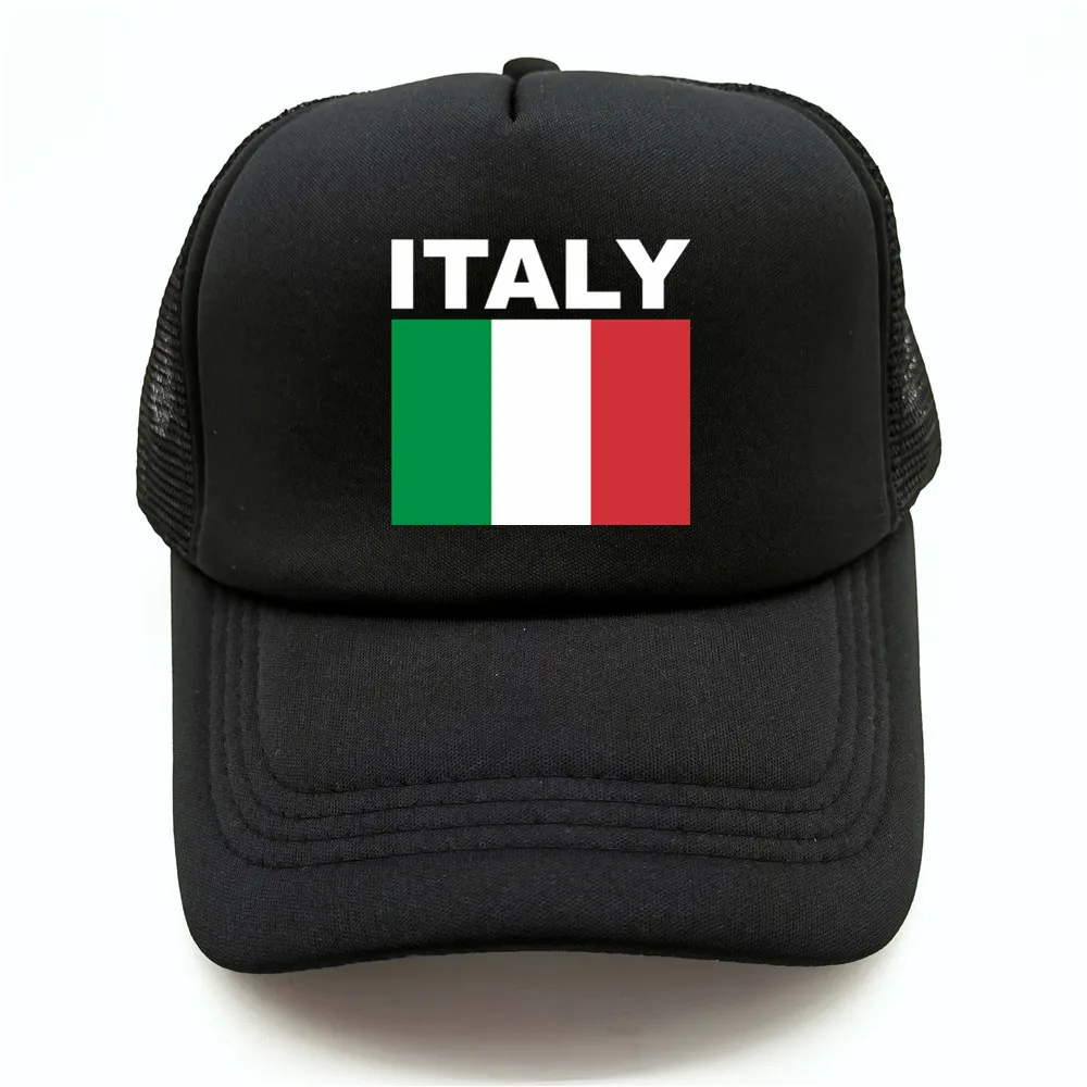 Italia Italy Italian Flag Trucker Cap Summer Men Cool Dad Hat Baseball Caps Unisex Outdoor Mesh Net Caps