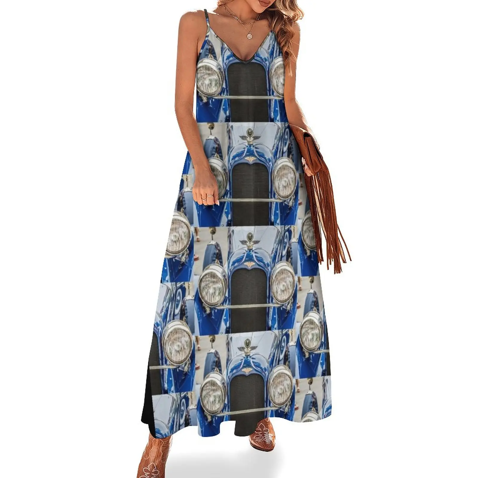 

Duesenberg Straight 8 Grill and Headlights Sleeveless Dress women's summer dresses 2024 evening dress ladies