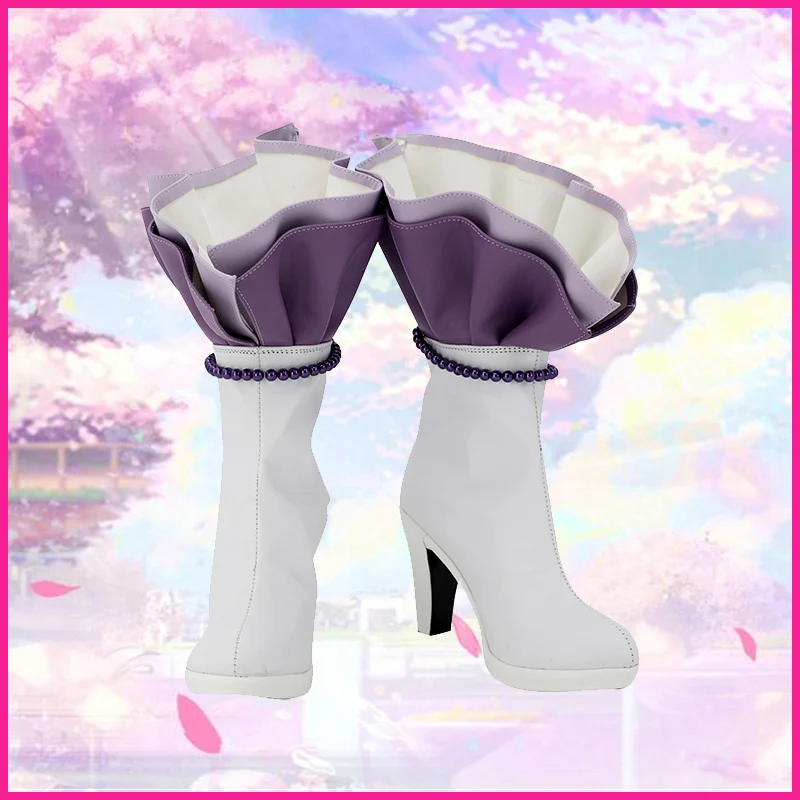 Anime Mermaid Melody Karen Cosplay High Heels Shoes Boots Halloween Christmas Costumes Accessories Footwear Adult Custom size