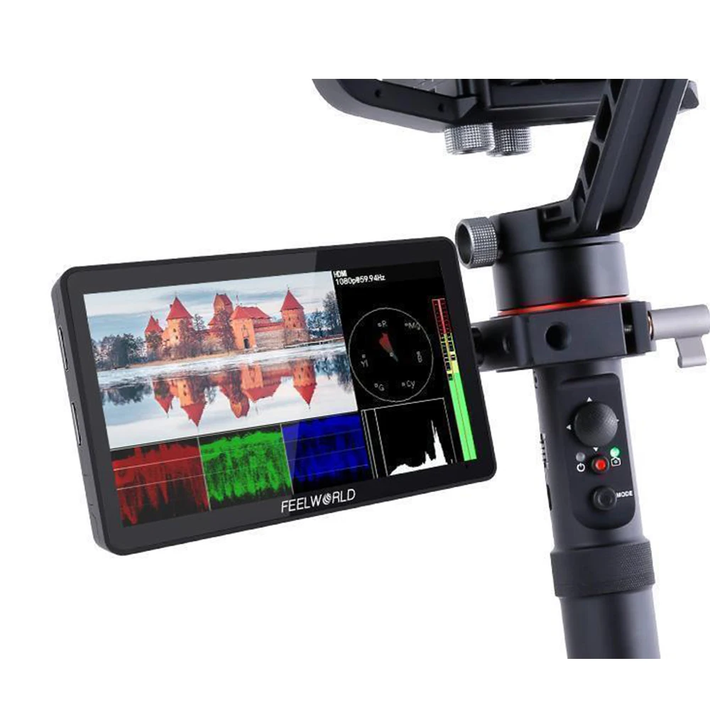 FEELWORLD F6 PLUS V2 6 Inch on Camera DSLR Field Monitor Touch Screen IPS FHD 1920x1080 Video 4K Monitor for Canon Nikon Camera