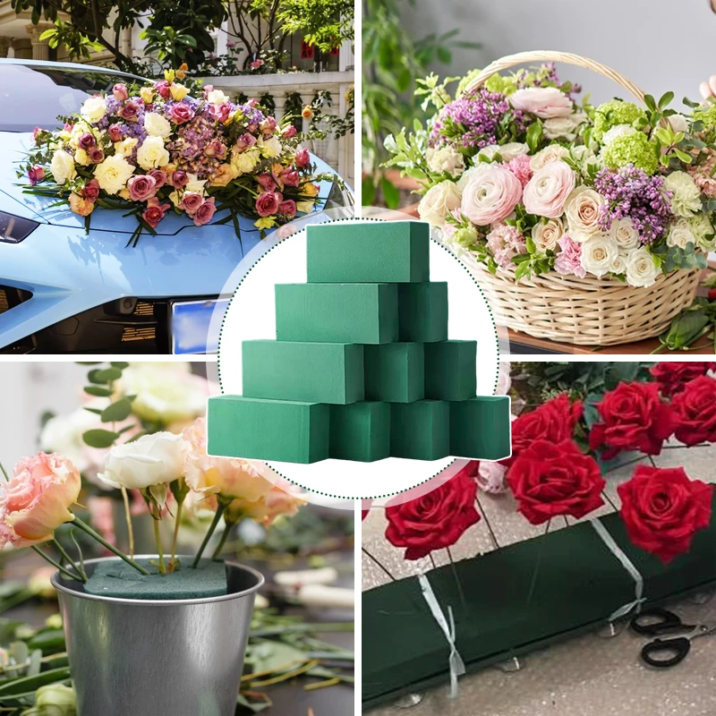 2/4 Pcs DIY Floral Foam Bricks Flowers Shop Packing Arranging Flowers Mud Florist Styrofoam Blocks For Flower Arrangement Craft