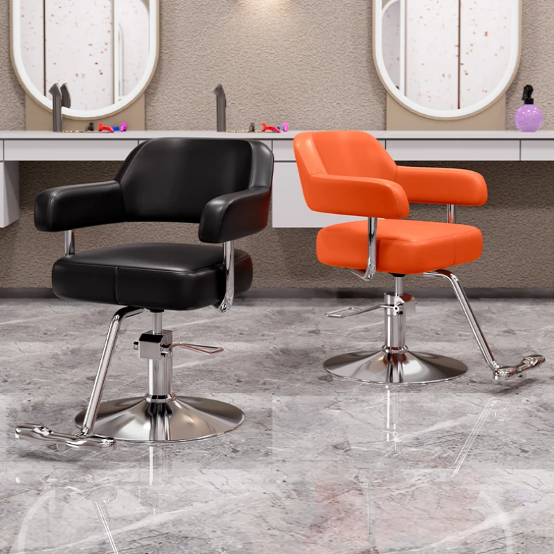 Equipment Vintage Barber Cosmetic Chairs Swivel Recliner Hydraulic Barber Chairs Rolling Silla Barbero Salon Furniture YX50BC