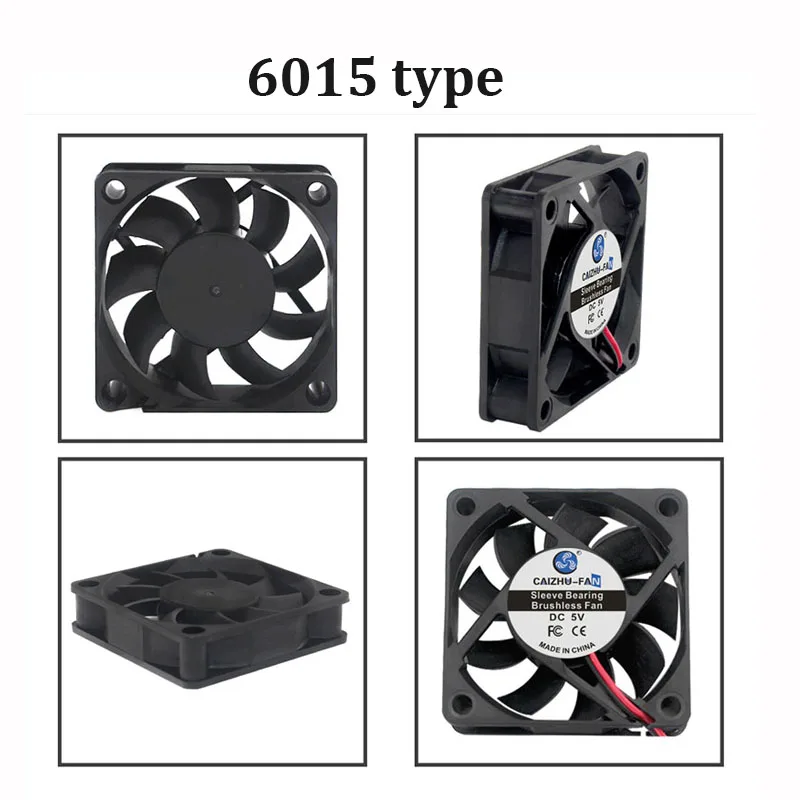 6 سنتيمتر 60 مللي متر مروحة 60x60x10 مللي متر 15 مللي متر 25 مللي متر DC5V/12 فولت/24 فولت 2-pin مروحة التبريد للشاحن ، إمدادات الطاقة ، ومحول التردد #3