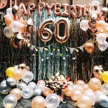 Rose Gold Party Balloons with Happy Birthday Letters #5