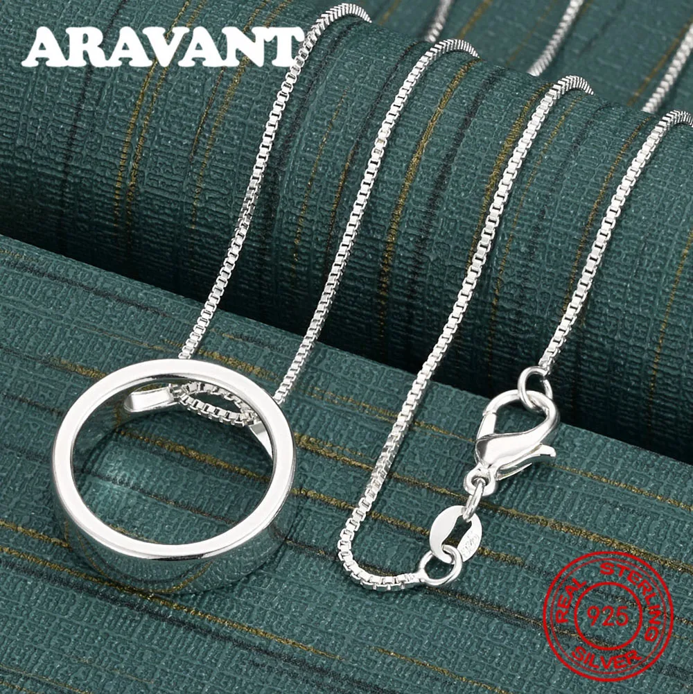 

Круглое ожерелье с подвеской из стерлингового серебра 925 пробы, женский уникальный подарок, универсальные банкетные украшения