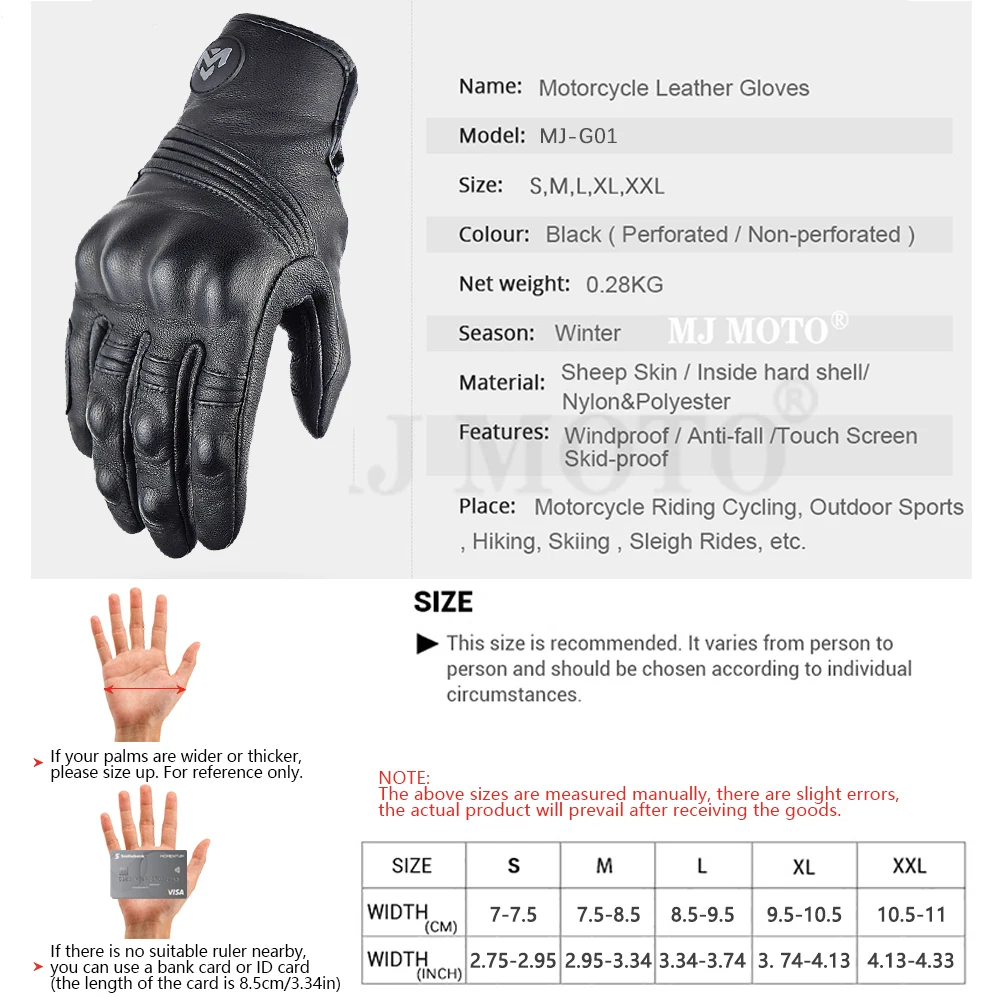 Guantes de motociclismo de cuero Retro para hombre, guantes de Motocross con pantalla táctil, absorbentes de golpes, anticaída, antideslizantes, para verano