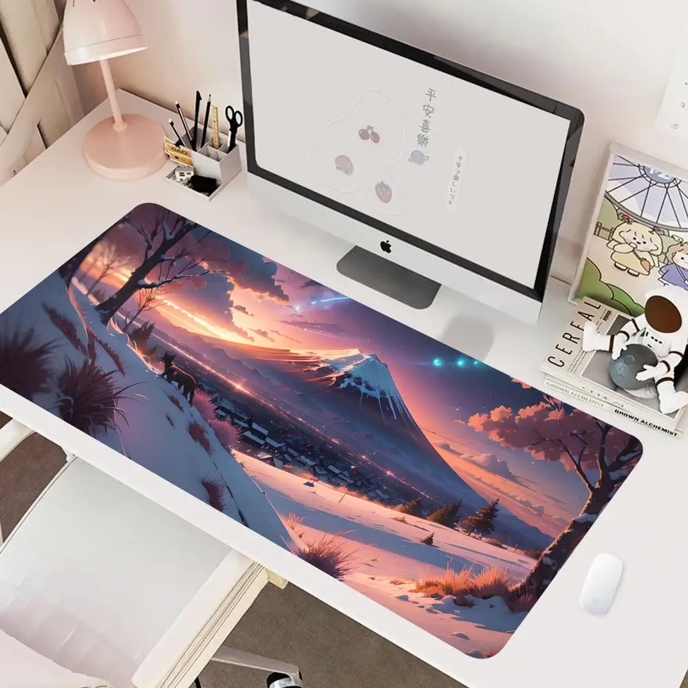 

F-Fuji Mouse Pad XXL 800x400mm Mouse Pad Large Computer Laptop Non-slip mouse gamer Keyboard Desk Mat Mousepad