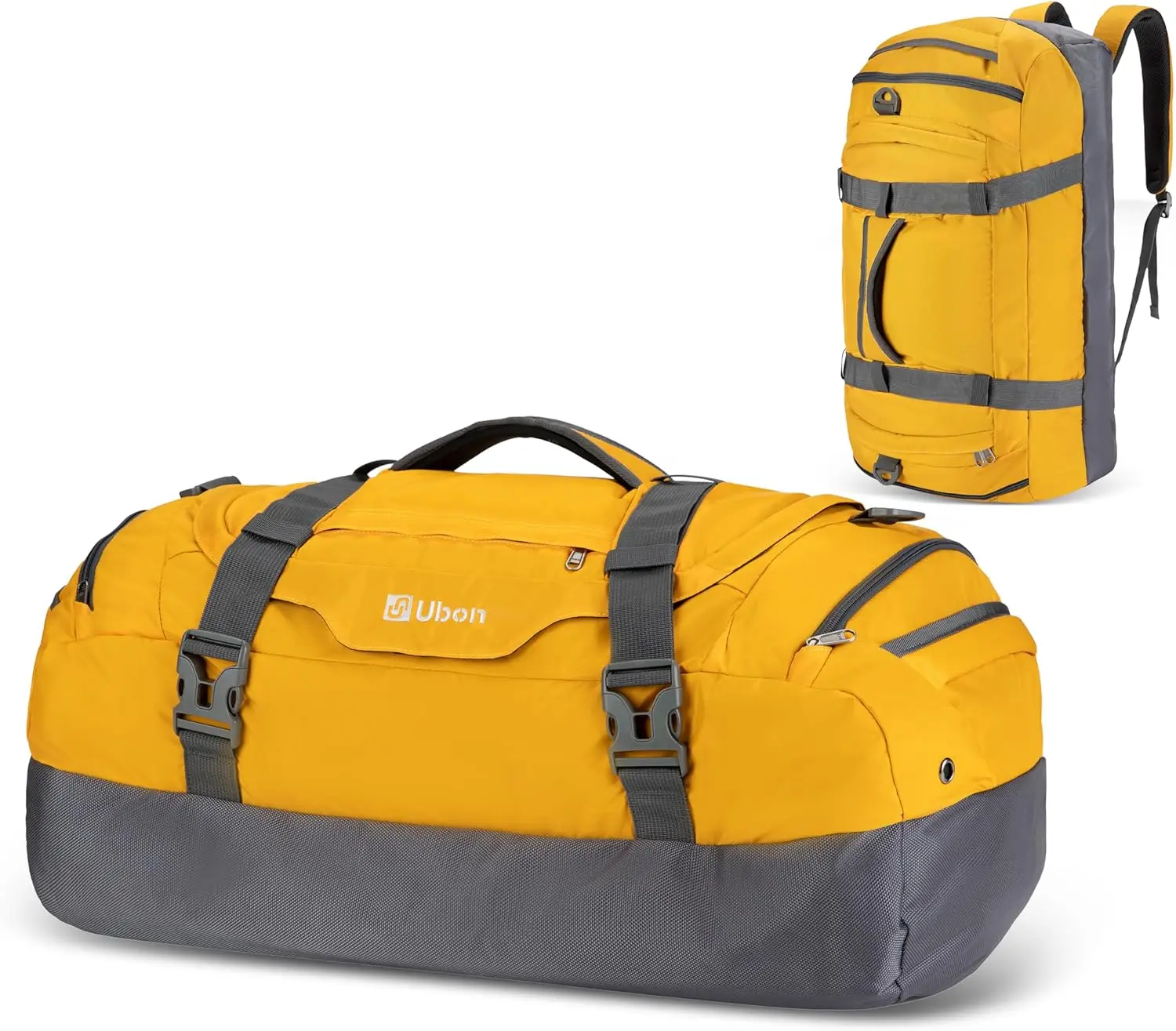 

Large Duffel Bag with Shoe Compartment 4-Way Gym Backpack Padded Straps Travel Camping