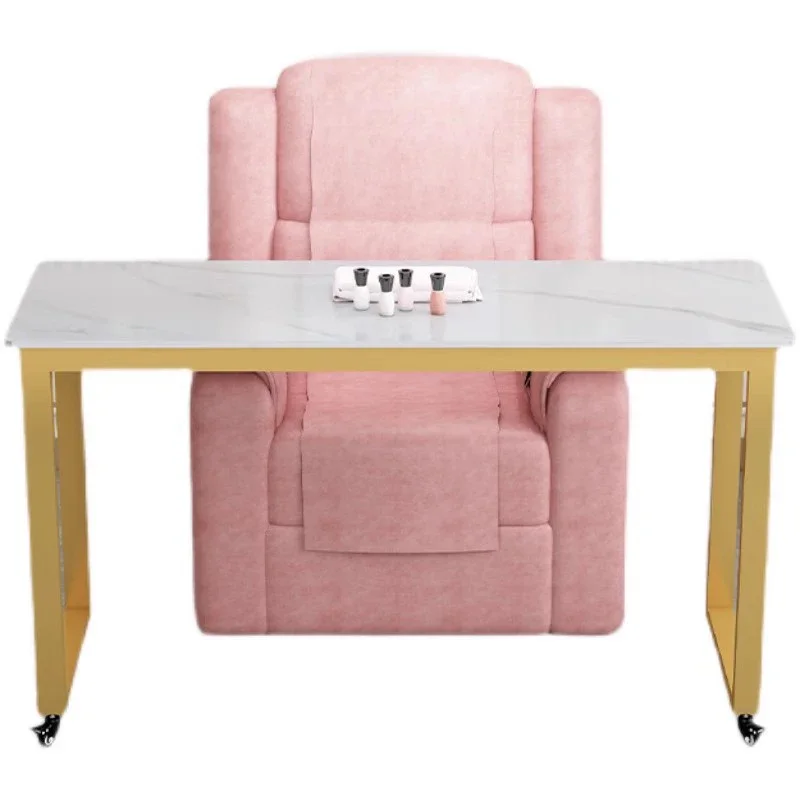 Mesa de salón de manicura y pedicura, mesa de salón profesional, escritorio de uñas de diseñador, muebles de barra de uñas de maquillaje