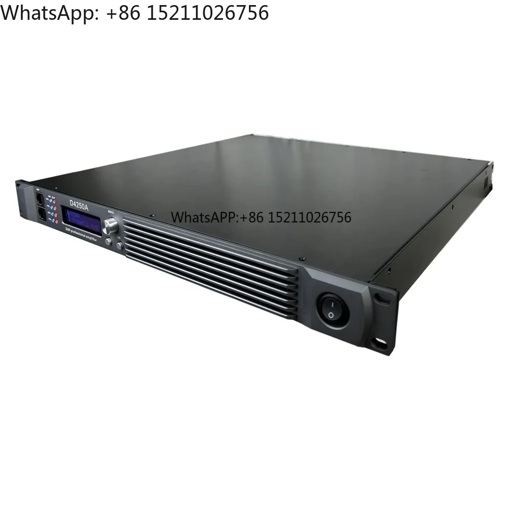 1U 4 Channel Power Amplifier Digital DSP Professional Amplifier for Dual 18