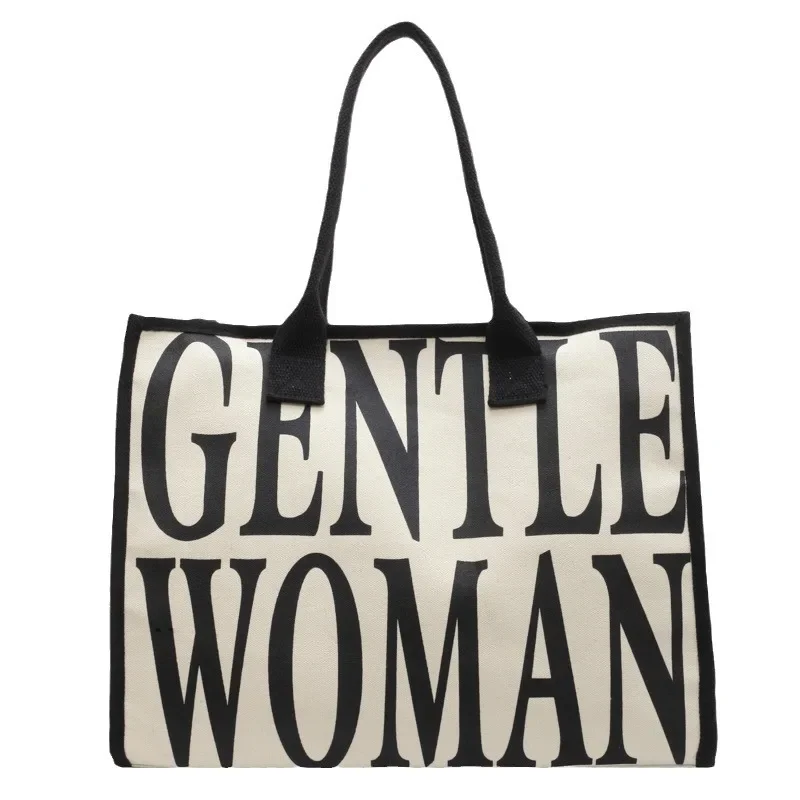 Canvas Bag Fashionable Printed Shoulder Bag Versatile Casual Tote Bag Mother Kids Bags for Girl Shopping Bags Bolsos De Mujer