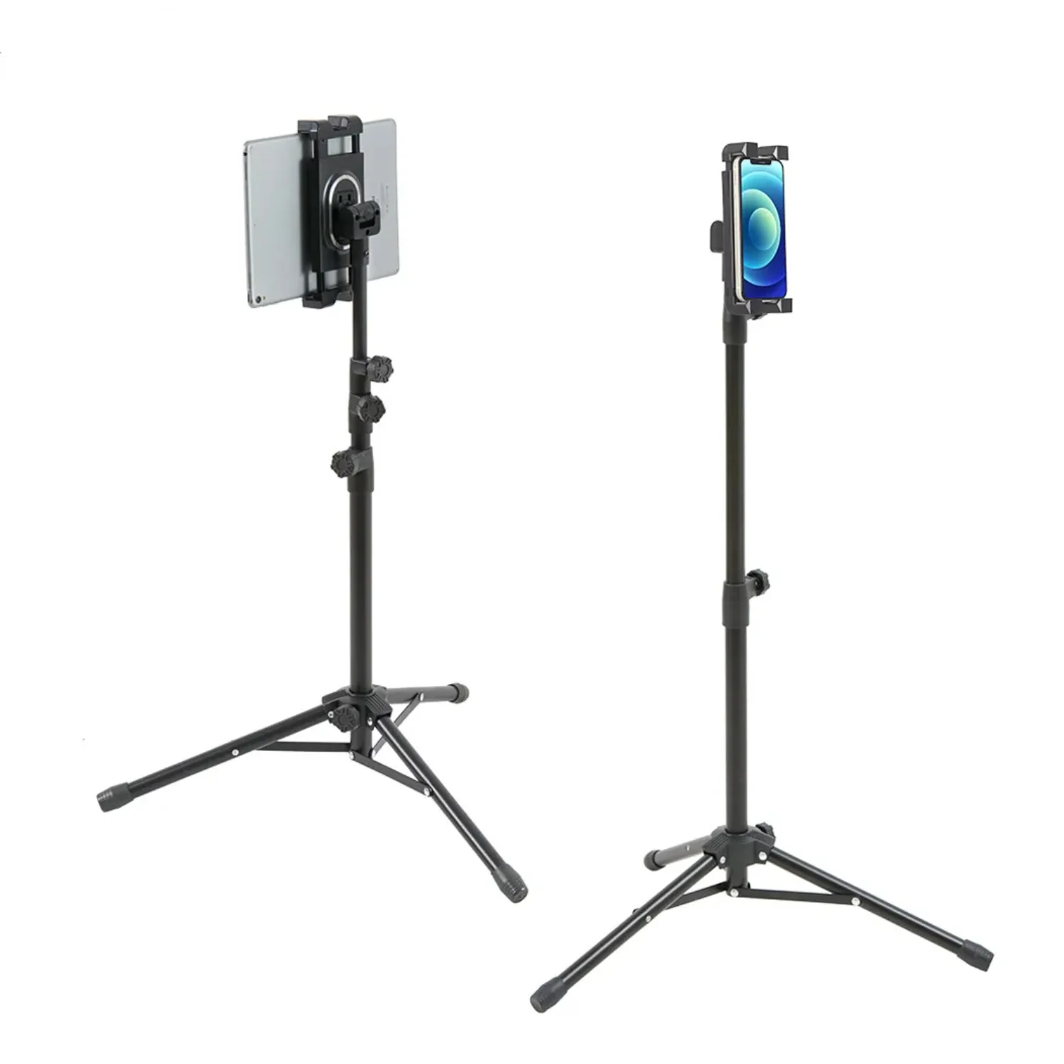 

Portable Tablet Tripod Floor Stand Mobile Phone Holder Height Adjustable Rotating 4.5-12.9 Inch Phone and Tablet