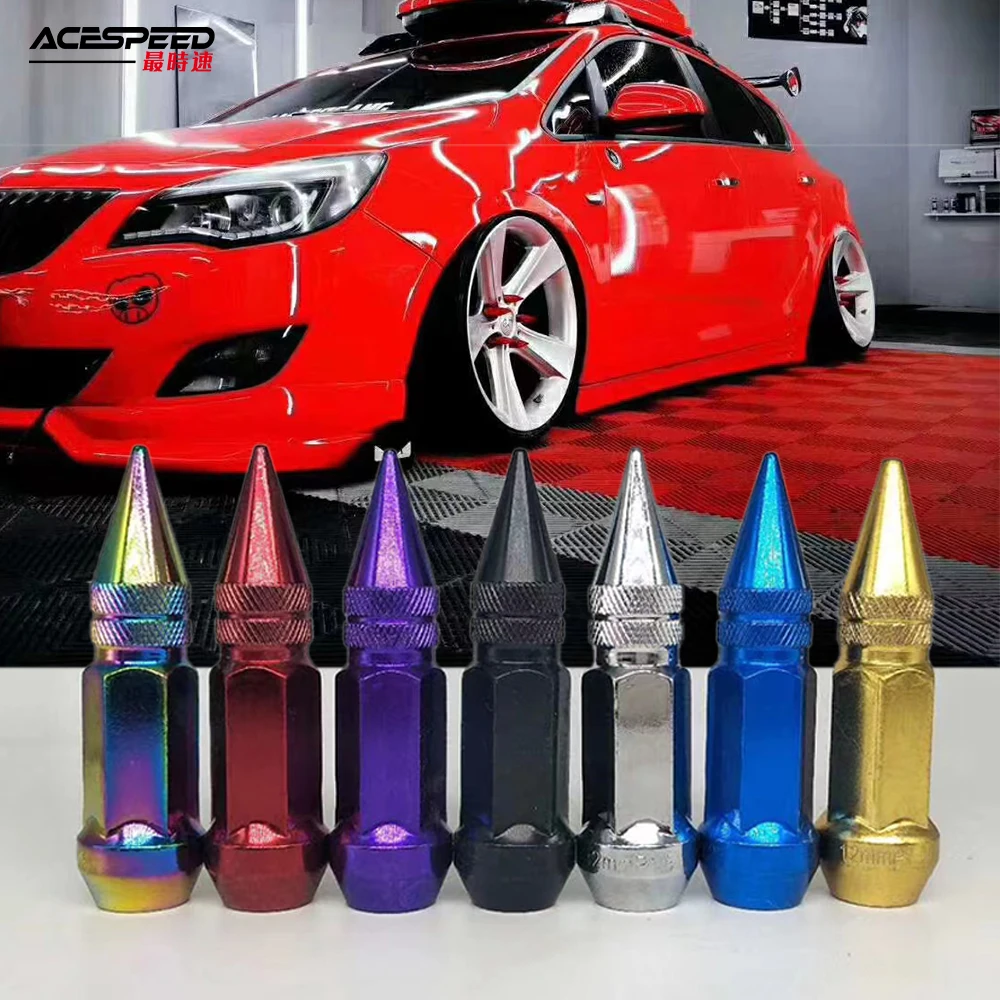 M14/M12 Racing Steel Wheels Lug Nuts With Spike Extended Tuner Nut For Wheels Rims 80mm 20 sztuk / zestaw