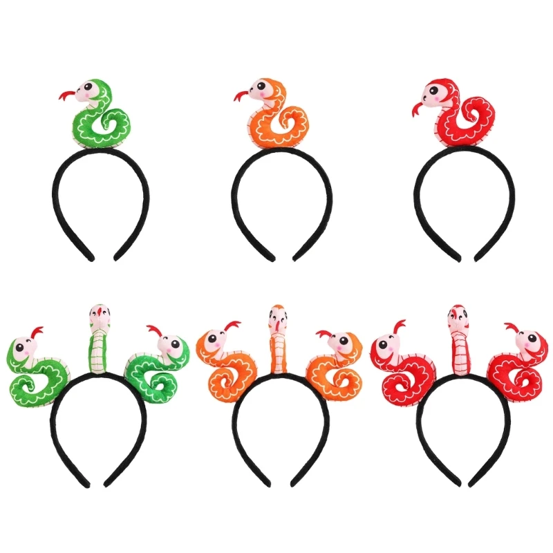 Creatives Cartoon 3D Snake Styles Adults Kids Hair Hoop 2025 New Years Festival Party Accessories Chinese Zodiacal Headgears