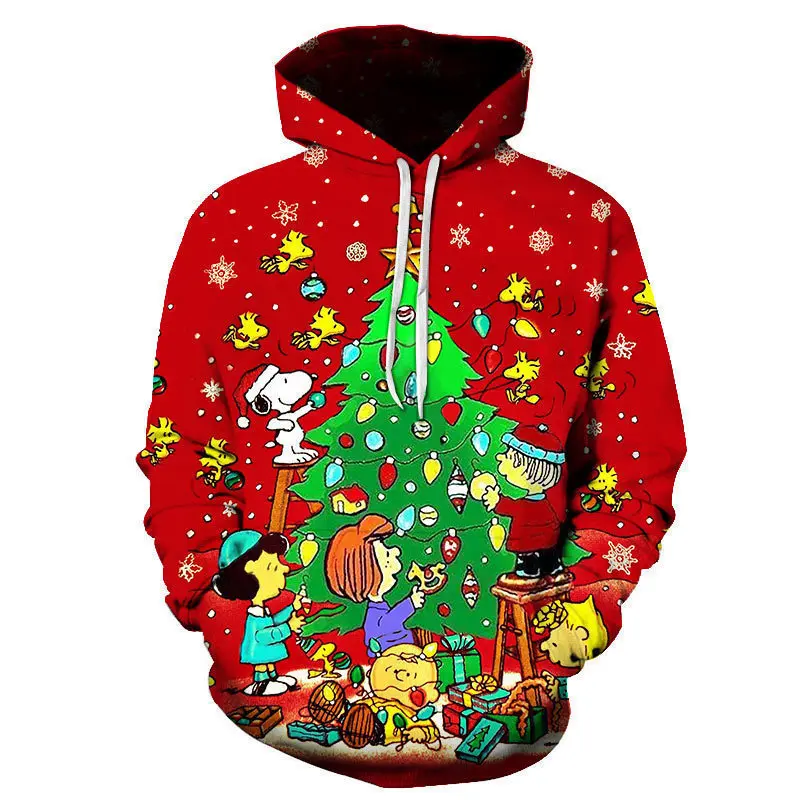 Christmas Gift Print Hoodies for Men Fashion 3D Pattern New in Sweatshirts Hip Hop Harajuku Oversized Pullover Tops S-7XL Women