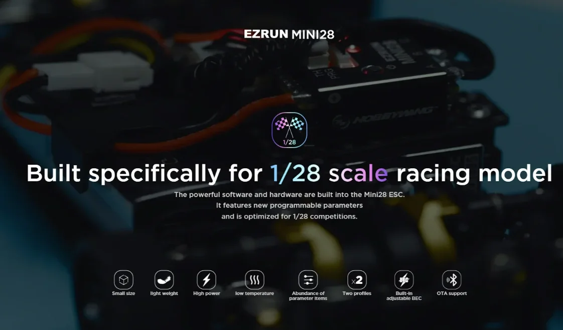 

Hobbywing EZRUN 1626 SD Sensored Brushless Motor 3500/5000/6500KV with MINI28 30A ESC for 1/28 GL Racing Drift Car