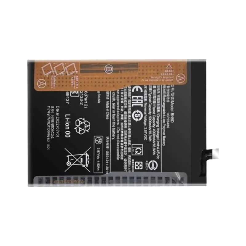 High Quality BN5D Phone Battery 3.87V 5000mAh For Xiaomi Redmi Note 11S M4 Pro Brand New Replacement Battery