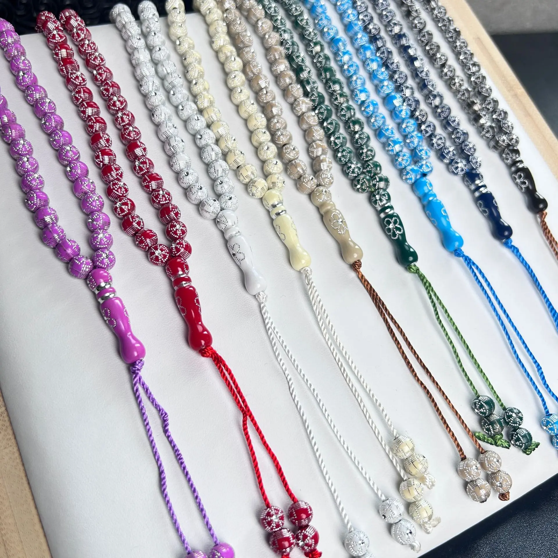 99 Beads 8mm Acrylic Tasbih, Muslim Prayer Beads for Daily Worship & Ramadan Gift, Islamic Rosary Bracelet view 6