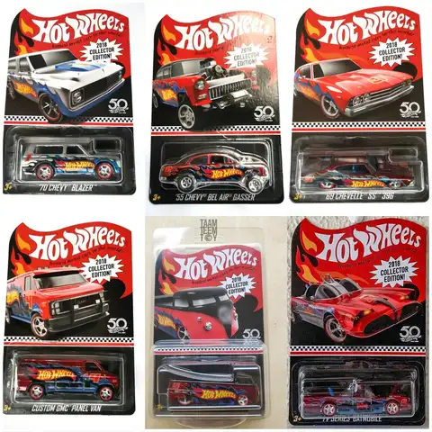 Hot Wheels 2018 Collector Edition CHEVY BEL AIR GASSER/BATMOBILE/VOLKSWAGEN Drag Truck 1/64 Diecast Model Cars