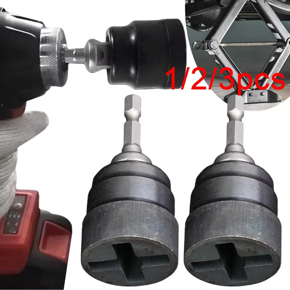 

Scissor Jack Adapter Socket Universal Chrome Vanadium Steel Electric Impact Drill Ratchet Wrench Car Jack Lifting Tool Accessory