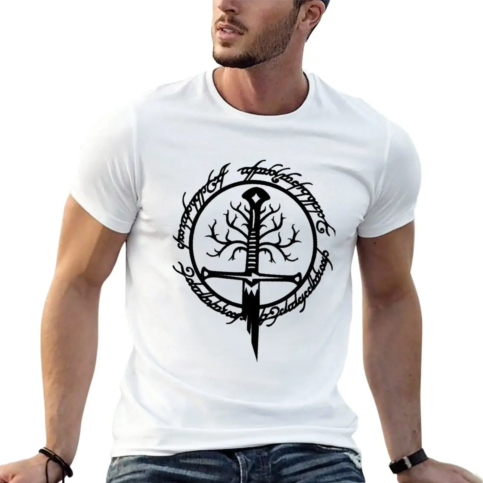 New Lord of the ring T-Shirt boys white t shirts t shirt man cute tops Oversized t-shirt black t shirts for men