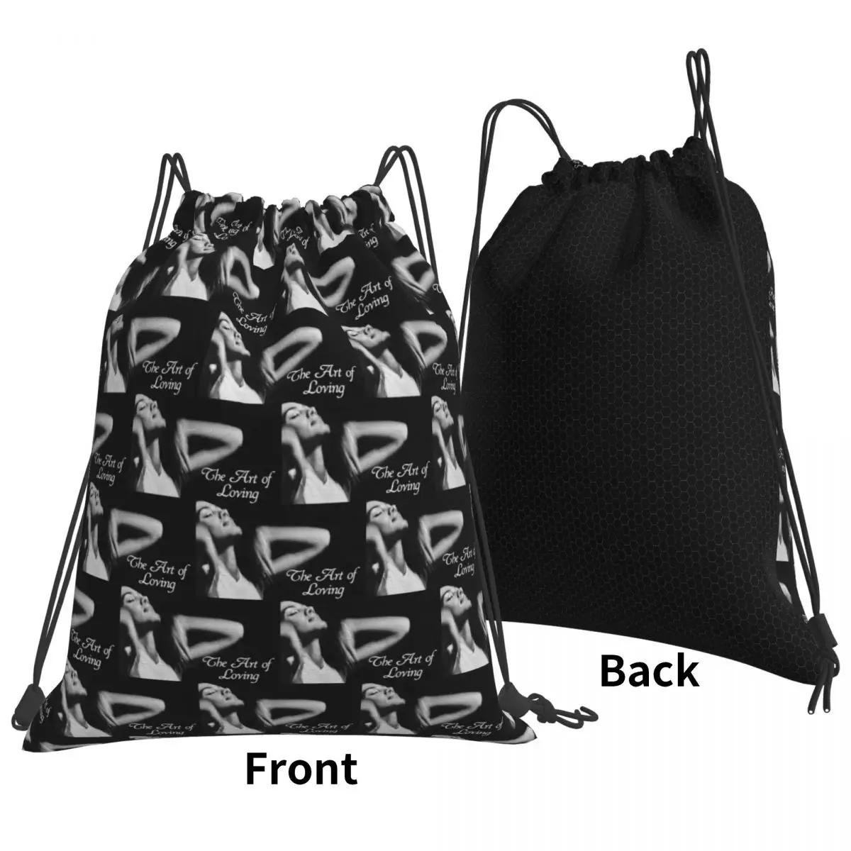 Art Of Loving Warm Emotional Aestheti Backpacks Portable Drawstring Bundle Pocket Sports Bag Book Bags for Man Woman School
