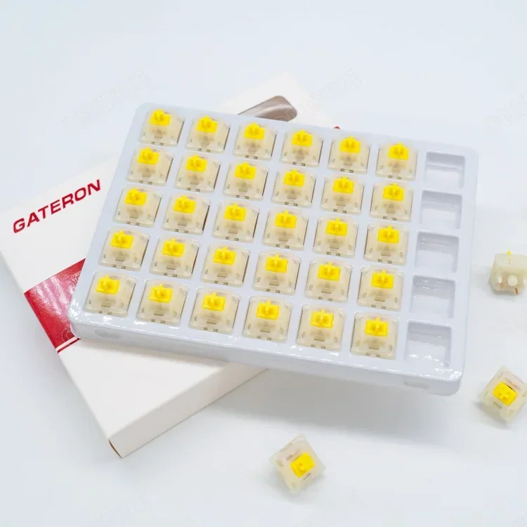 Gateron Milky Pro Switch Kuning Susu Pro Merah Linear Pra Lubed Switch SMD RGB Mx Stem Switch untuk Keyboard Mekanis 5pin POM
