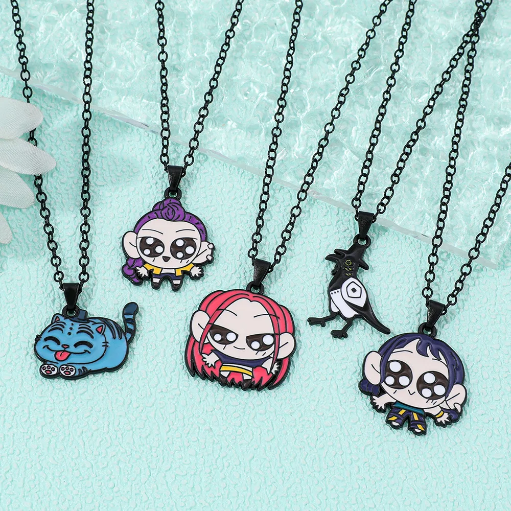 

Kpop Demon Hunter Necklaces Girls Kawaii Rumi Mira Zoey Choker New Women Fashion Jewelry Classic Toys Best Friend Gift Hot Sales