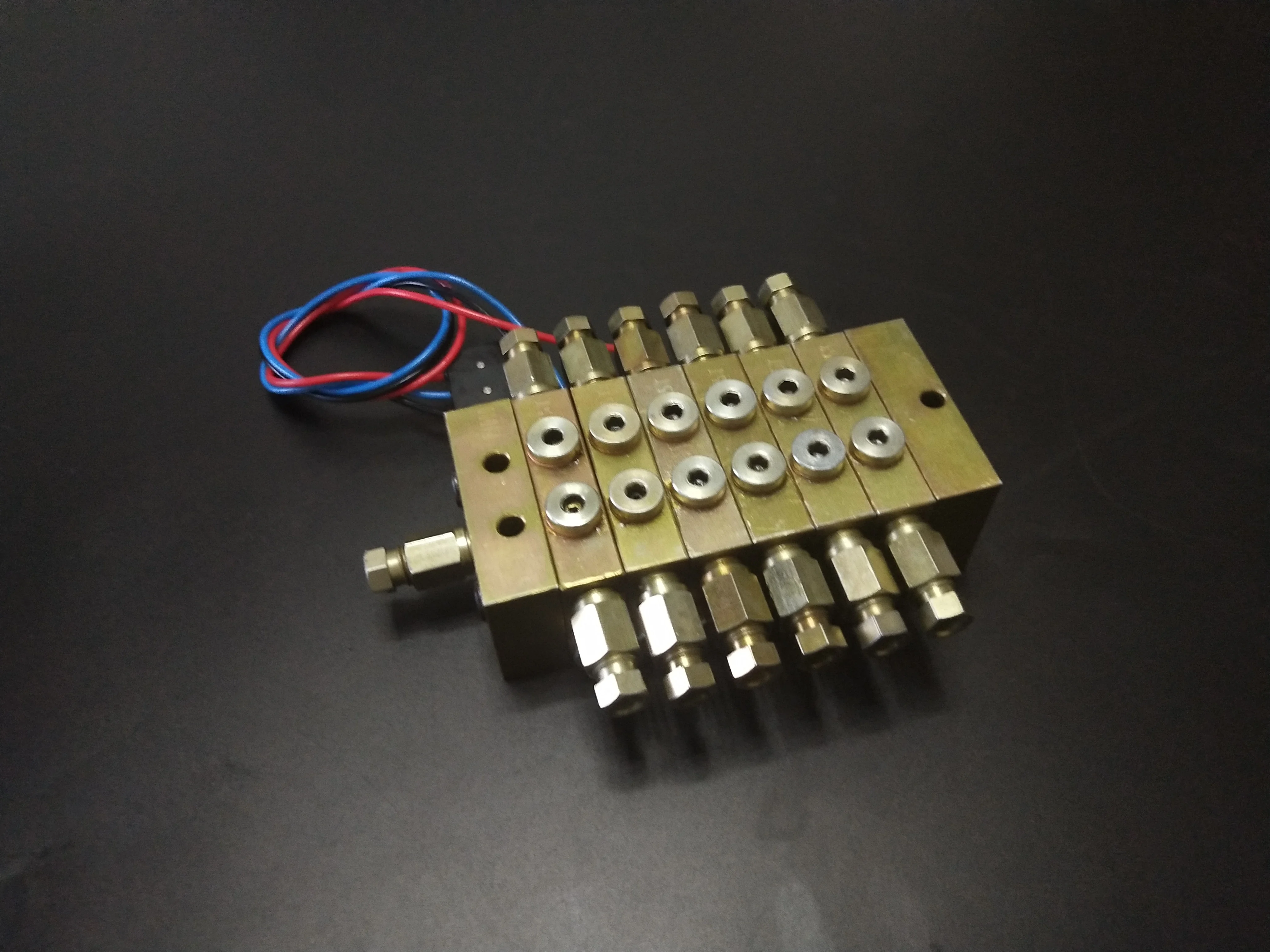 1000 type Progressive Grease Distributor Grease Manifold Block for Centralized Lubrication System 12 outlets With Micro Switch