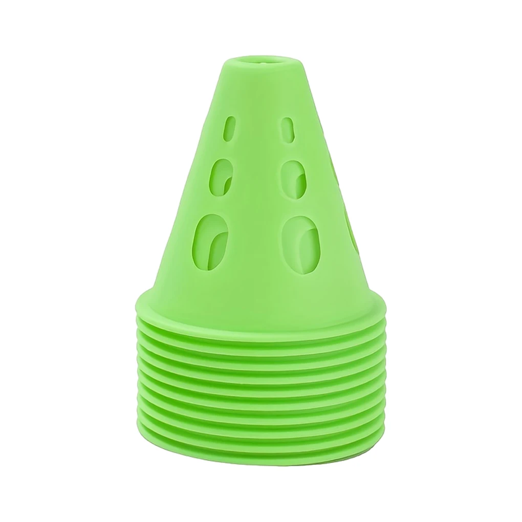 10pcs/lot Colorful Skate Pile Cup Windproof Roller Skating Cone Agility Training Marker Slalom Skateboard Marking Cones