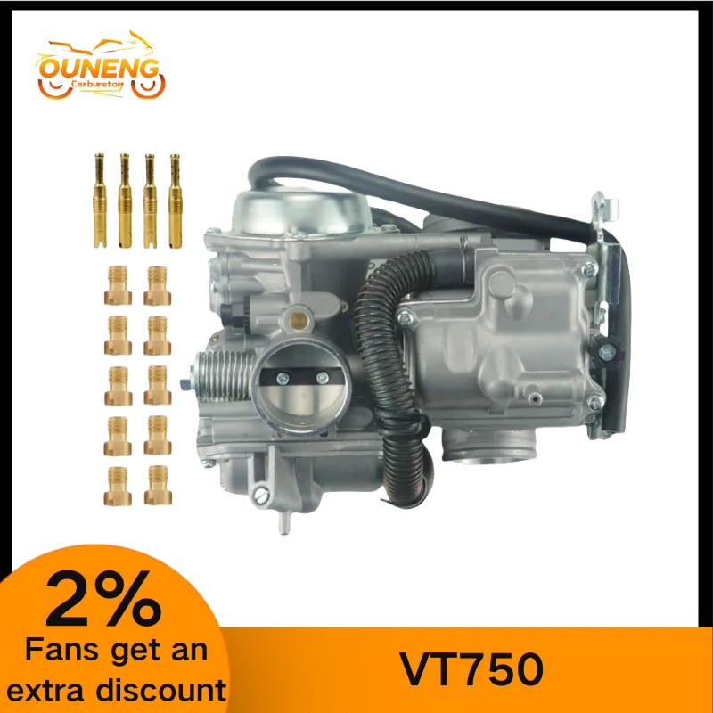 

Motorcycle Carburetor Carb For Honda Shadow ACE 750 VT750DC ACE 1998-2003 Deluxe Front&Rear 16100-MBA-980 VT750