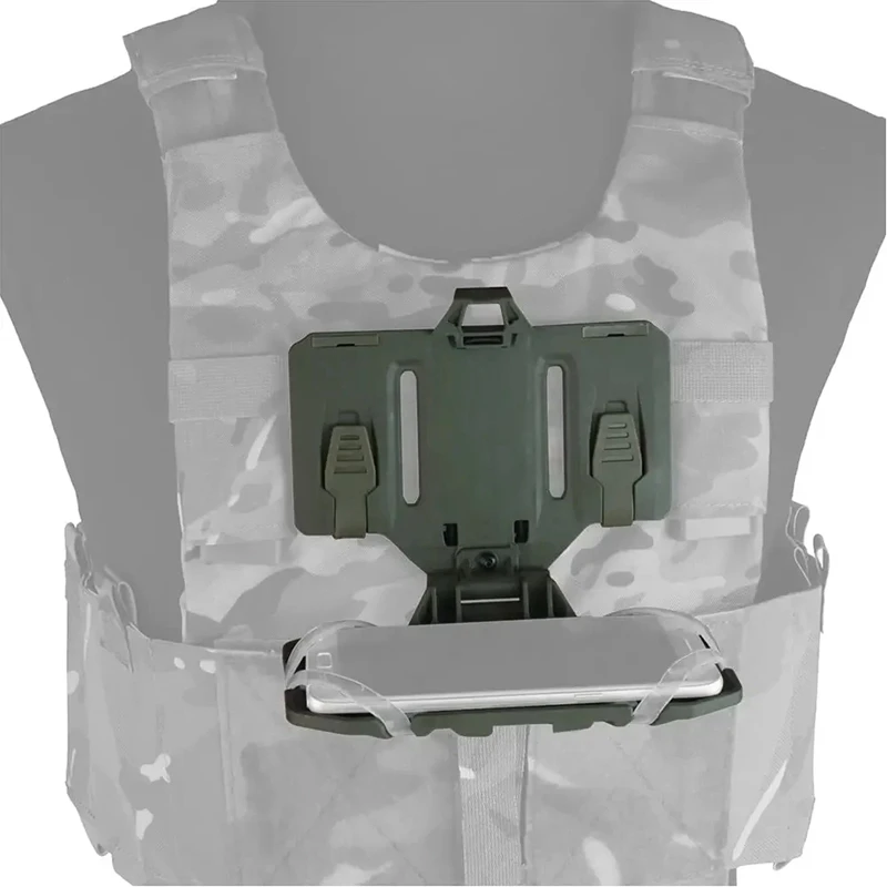 Airsoft Phone Plate Molle Carrier Zewnętrzna tablica nawigacyjna, składany uchwyt do kamizelki z szybkim dostępem, uchwyt do montażu na klatce piersiowej