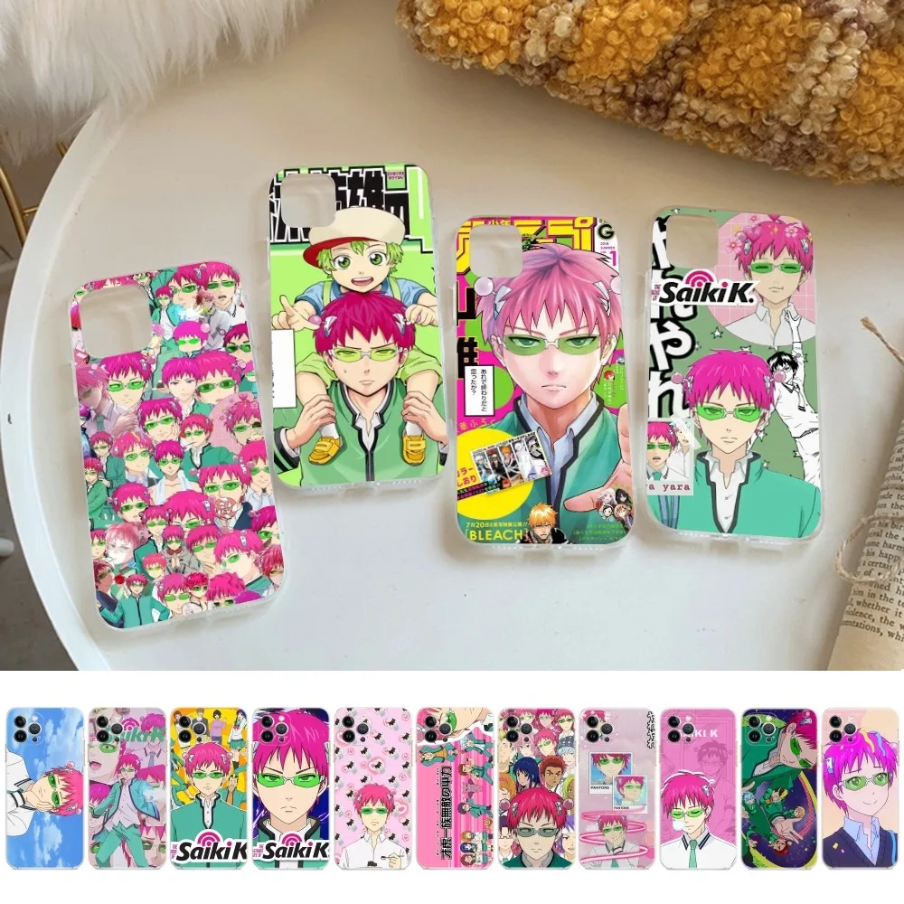 The Disastrous Life of Saiki K Phone Case for iPhone 15 8 7 6 6S Plus X SE 2020 XR XS 14 11 12 13 Mini Pro Max Mobile Case