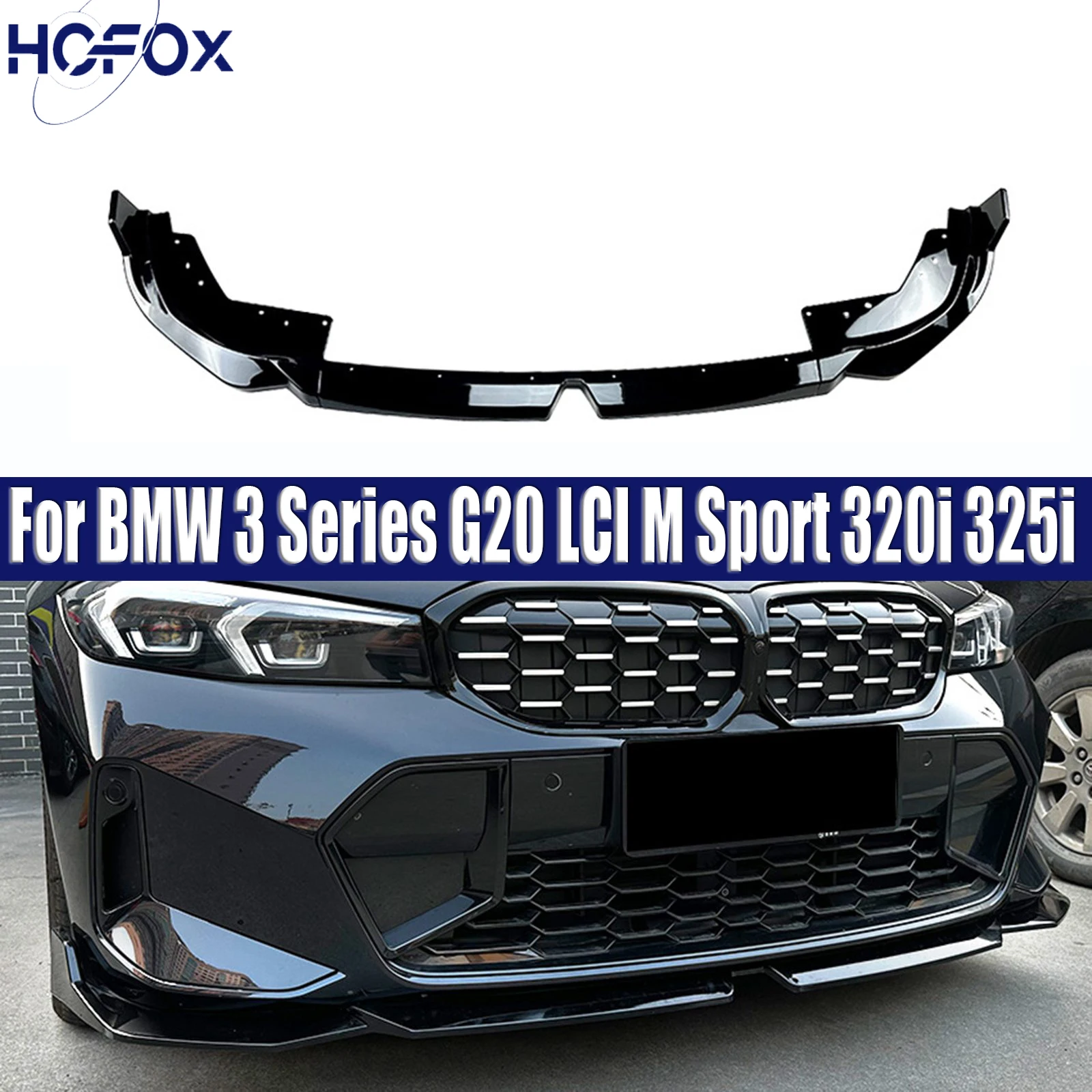 

Car Front Bumper Lip Splitter Tuning Bodykits For BMW 3 Series G20 LCI M Sport 320i 325i 2023+