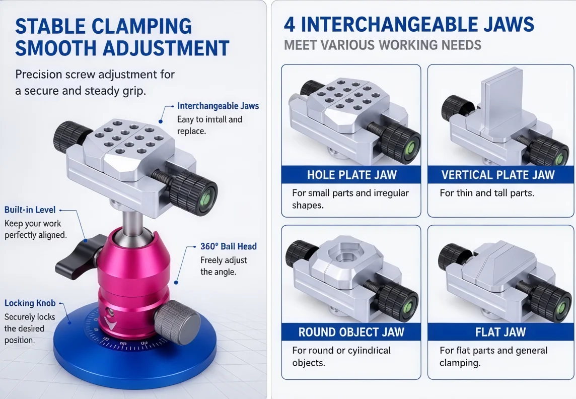 Ustar Model Tool Object Clamping All-match Vise With Multi-specification Chuck UA-90641