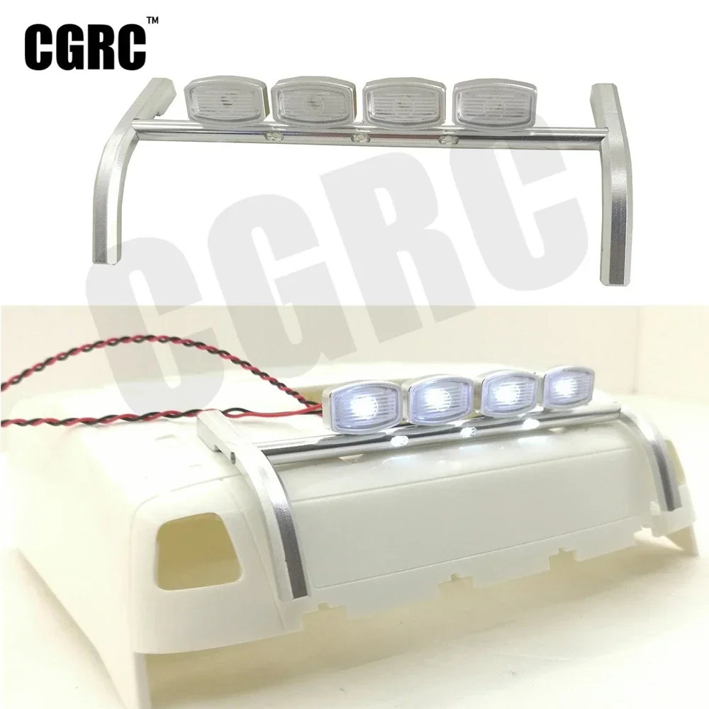 جميع المعادن CNC سبائك الألومنيوم LED قبة ضوء الأضواء ل 1/14 تاميا مركبة يتم التحكم بها عن بُعد لفولفو 56360 F16