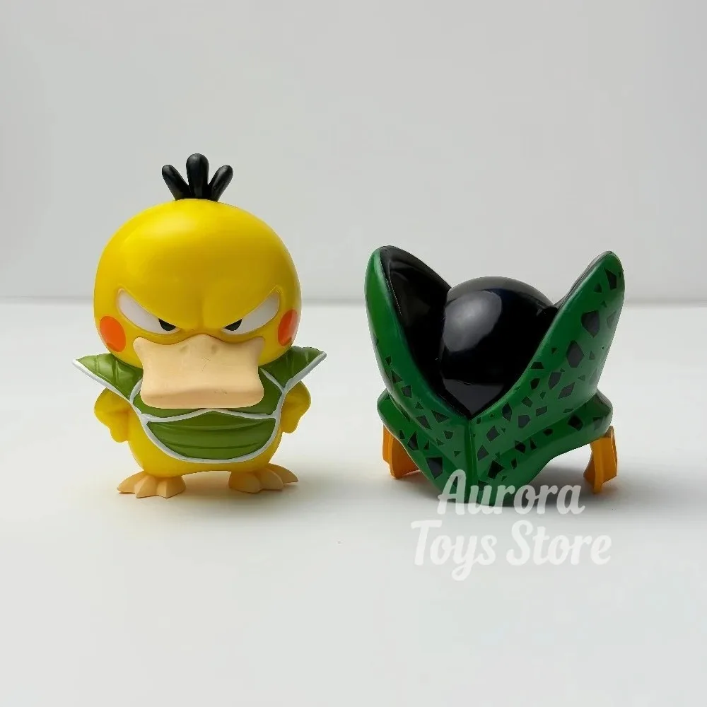 10-12cm anime figura dragon ball z célula cosplay psyduck figura de ação brinquedos presente de halloween boneca