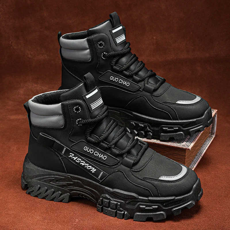 

New fashionable and versatile work shoes, men's trendy and versatile thick-soled anti-slip casual boots